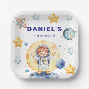 Astronauten Raumfahrt-Themed Custom Birthday Party Pappteller