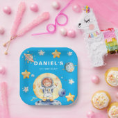 Astronauten Raumfahrt-Themed Custom Birthday Party Pappteller (Party)