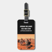 Astronauten richten Wetterausrüstung auf Mars ein. Gepäckanhänger (Vorderseite vertikal)