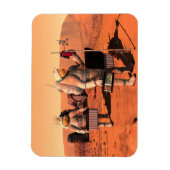 Astronauten richten Wetterausrüstung auf Mars ein. Magnet (Vertikal)