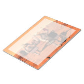 Astronauten richten Wetterausrüstung auf Mars ein. Notizblock (angewinkelt)