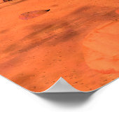 Astronauten richten Wetterausrüstung auf Mars ein. Poster (Ecke)