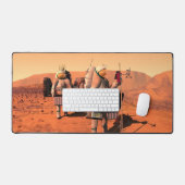 Astronauten richten Wetterausrüstung auf Mars ein. Schreibtischunterlage (Tastatur & Maus)