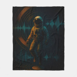 Astronauten schweben in Glitchwave Art und Weise Fleecedecke