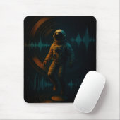 Astronauten schweben in Glitchwave Art und Weise Mousepad (Mit Mouse)