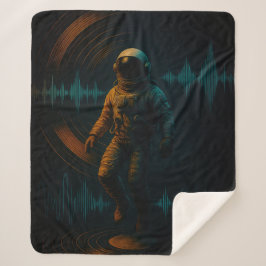 Astronauten schweben in Glitchwave Art und Weise Sherpadecke