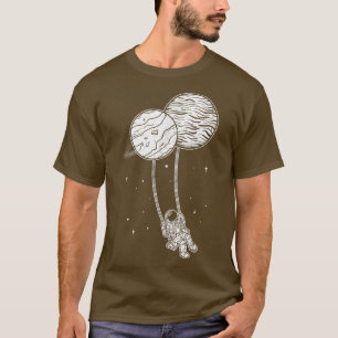 Astronauten schwingen Planet Weltraum Kinderastron T-Shirt