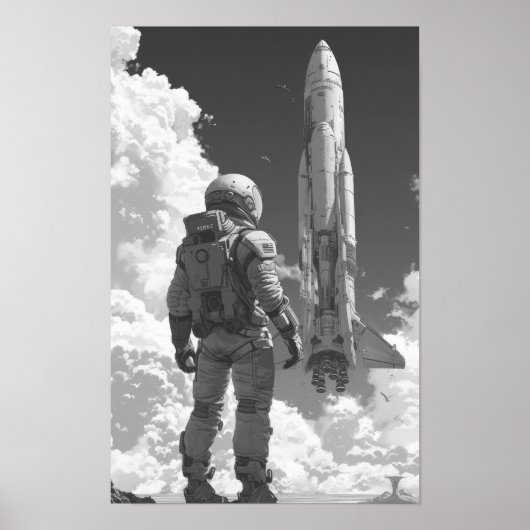 Astronauten-Shoulder-Poster Poster (Vorne)