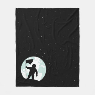 Astronauten-Silhouette Fleecedecke