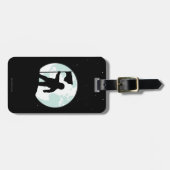 Astronauten-Silhouette Gepäckanhänger (Vorderseite horizontal)