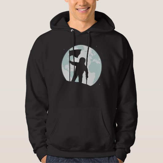 Astronauten-Silhouette Hoodie (Vorderseite)