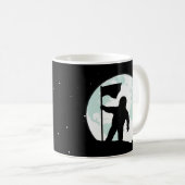 Astronauten-Silhouette Kaffeetasse (VorderseiteRechts)