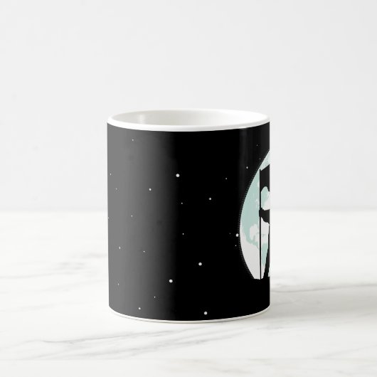 Astronauten-Silhouette Kaffeetasse (Mittel)