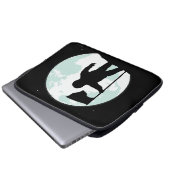 Astronauten-Silhouette Laptopschutzhülle (Vorne Knopf)