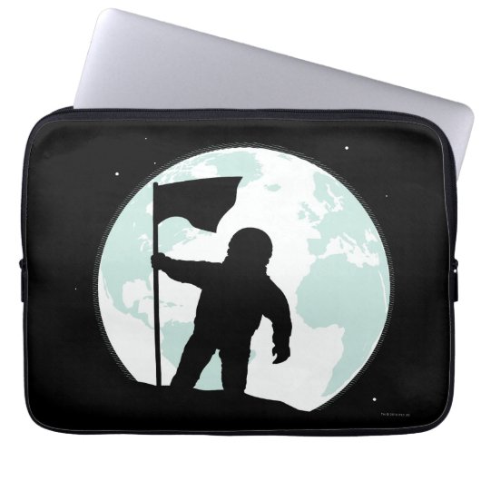 Astronauten-Silhouette Laptopschutzhülle (Vorderseite)