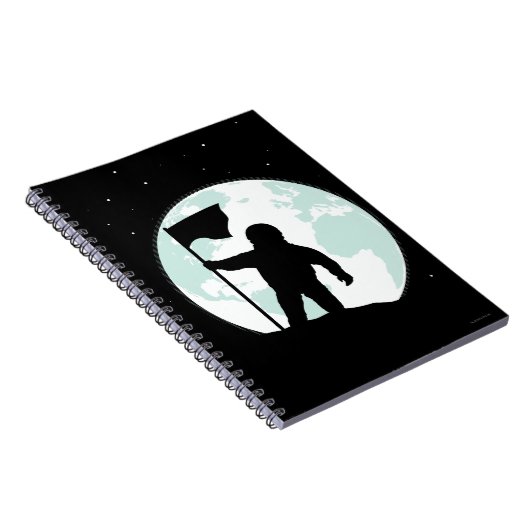 Astronauten-Silhouette Notizblock (Rechte Seite)