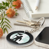 Astronauten-Silhouette Schlüsselanhänger (Vorderseite rechts)