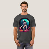 Astronauten spielen Baseball im All T-Shirt (Vorne ganz)
