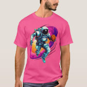 Astronauten spielen Basketball im Weltraum 1 T-Shirt (Vorderseite)