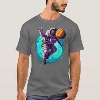 Astronauten spielen Basketball T-Shirt