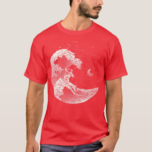 Astronauten surfen Kanagawa Wave by Tobe Fonseca T-Shirt
