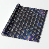 Astronauten Tennis Geschenkpapier (Ungerollt)