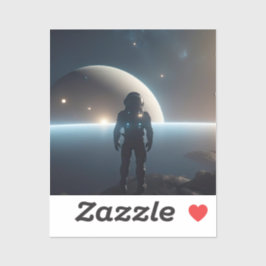 Astronauten treiben im Universum Aufkleber