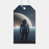 Astronauten treiben im Universum Geschenkanhänger (Rückseite)