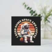 Astronauten trinken Kaffee (Stehend Vorderseite)