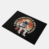 Astronauten trinken Kaffee Fußmatte (Schrägansicht)