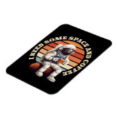 Astronauten trinken Kaffee Magnet (Linke Seite)