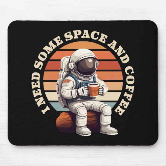 Astronauten trinken Kaffee Mousepad (Vorne)