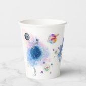 Astronauten und Raumfahrt Pappbecher (Vorderseite)