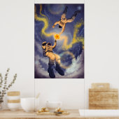 Astronauten und Sternenstaub Poster (Küche)
