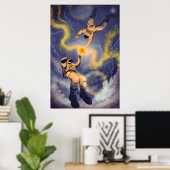 Astronauten und Sternenstaub Poster (Heimbüro)