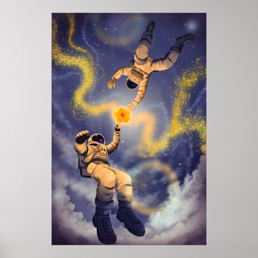 Astronauten und Sternenstaub Poster (Vorne)