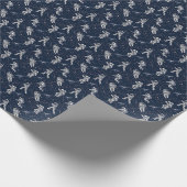 Astronauten unter den Sternen und Zodiakern Geschenkpapier (Ecke)