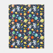 Astronauten verschießen Raumfahrtplaneten mit Name Fleecedecke (Vorderseite)