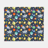 Astronauten verschießen Raumfahrtplaneten mit Name Fleecedecke (Vorderseite (Horizontal))