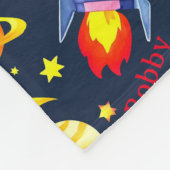 Astronauten verschießen Raumfahrtplaneten mit Name Fleecedecke (Ecke)