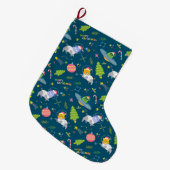 Astronauten von Tieren Großer Weihnachtsstrumpf (Vorderansicht (hängend))