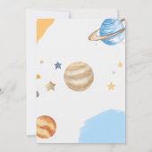 Astronauten Weltraum 1. Fahrt um die Sonne Einladung (Rückseite)