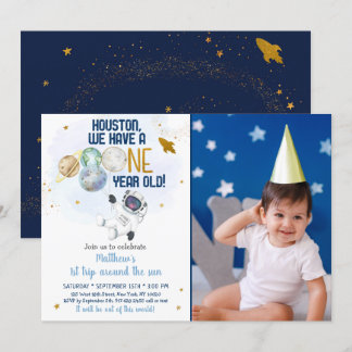 Astronauten Weltraum erste Reise um die Sonne zum  Einladung