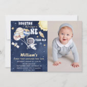 Astronauten Weltraum erste Reise um die Sonne zum  Einladung (Vorderseite)