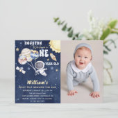 Astronauten Weltraum erste Reise um die Sonne zum  Einladung (Stehend Vorderseite)