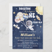 Astronauten Weltraum erste Reise um die Sonne zum  Einladung (Vorderseite)