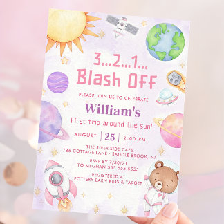 Astronauten Weltraum erste Reise um die Sonne zum Einladung