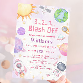 Astronauten Weltraum erste Reise um die Sonne zum  Einladung