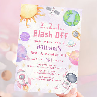 Astronauten Weltraum erste Reise um die Sonne zum Einladung