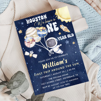 Astronauten Weltraum erste Reise um die Sonne zum Einladung